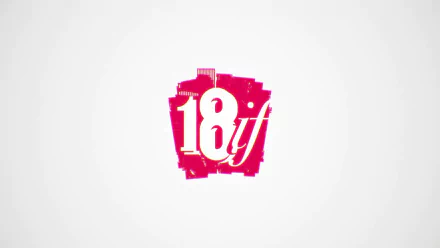 HD PC desktop wallpaper showing a minimal white field with a centered distressed magenta 18if anime logo.