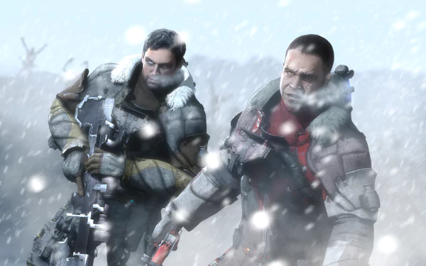 warrior snowfall Isaac Clarke video game Dead Space 3 HD Desktop Wallpaper | Background Image