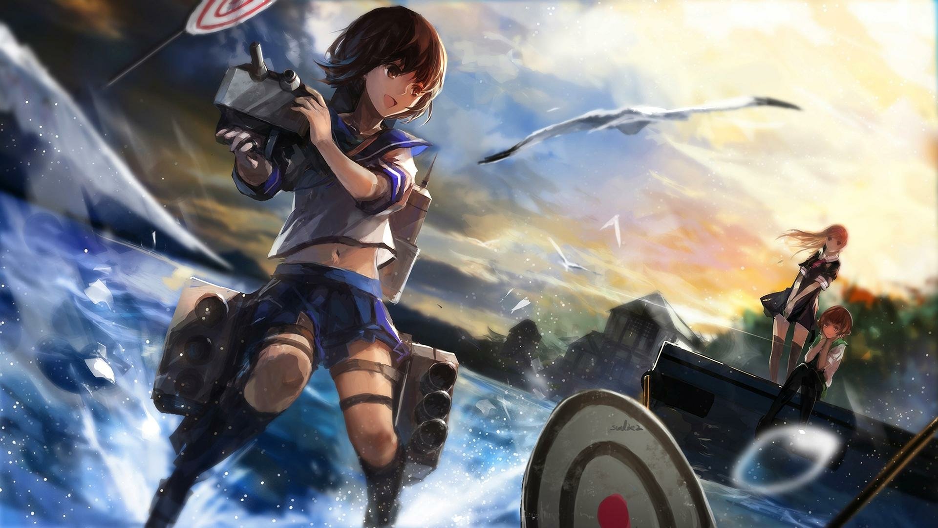 Download Yuudachi (Kancolle) Fubuki (Kancolle) Anime Kantai Collection HD Wallpaper by swd3e2