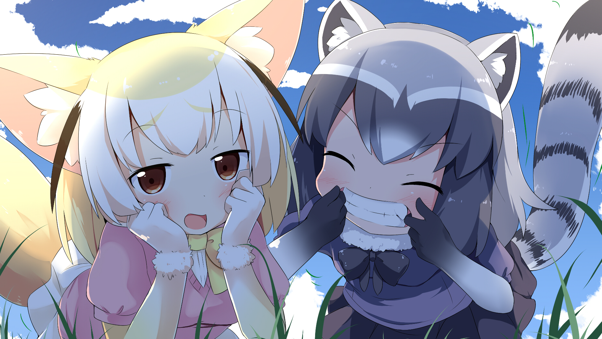 Download Raccoon (Kemono Friends) Fennec (Kemono Friends) Anime Kemono  Friends HD Wallpaper