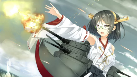Kirishima (Kancolle) Anime Kantai Collection HD Desktop Wallpaper | Background Image