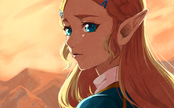 Videojuego The Legend of Zelda: Breath of the Wild Zelda Pointed Ears Rubia Aqua Eyes Fondo de pantalla HD | Fondo de Escritorio