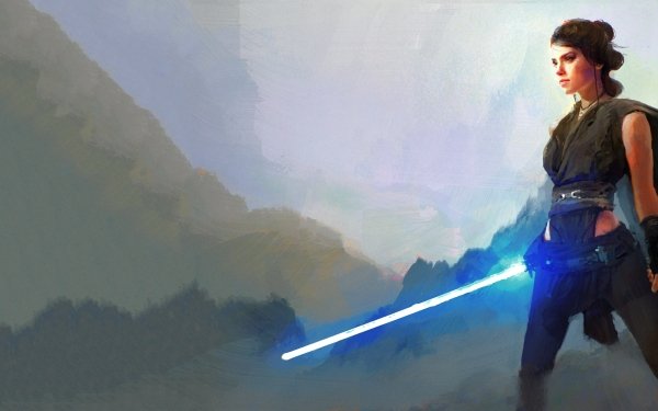 Movie Star Wars Rey Jedi Lightsaber Woman Warrior Daisy Ridley Star Wars: The Last Jedi HD Wallpaper | Background Image