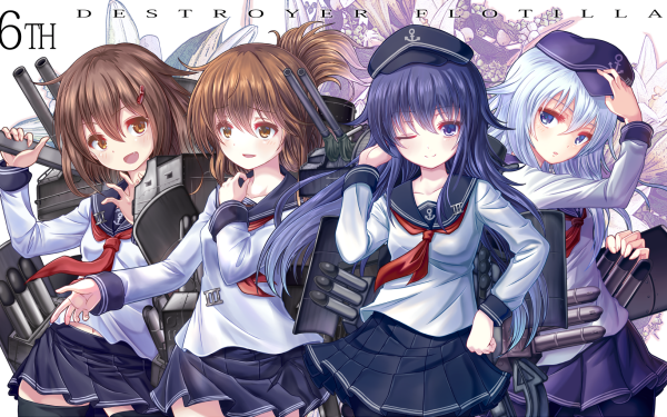 Anime Kantai Collection Inazuma Ikazuchi Akatsuki Hibiki HD Wallpaper | Background Image