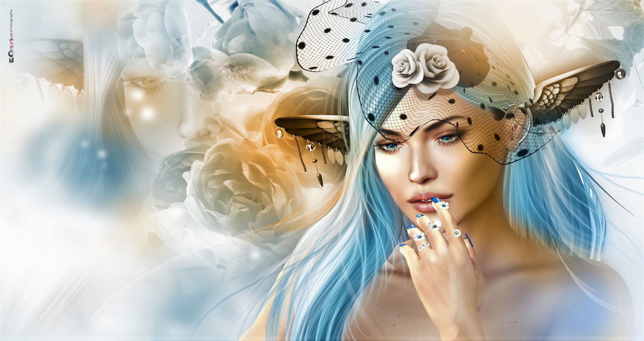 Blue Elf HD Wallpaper | Background Image | 2048x1083 | ID ...