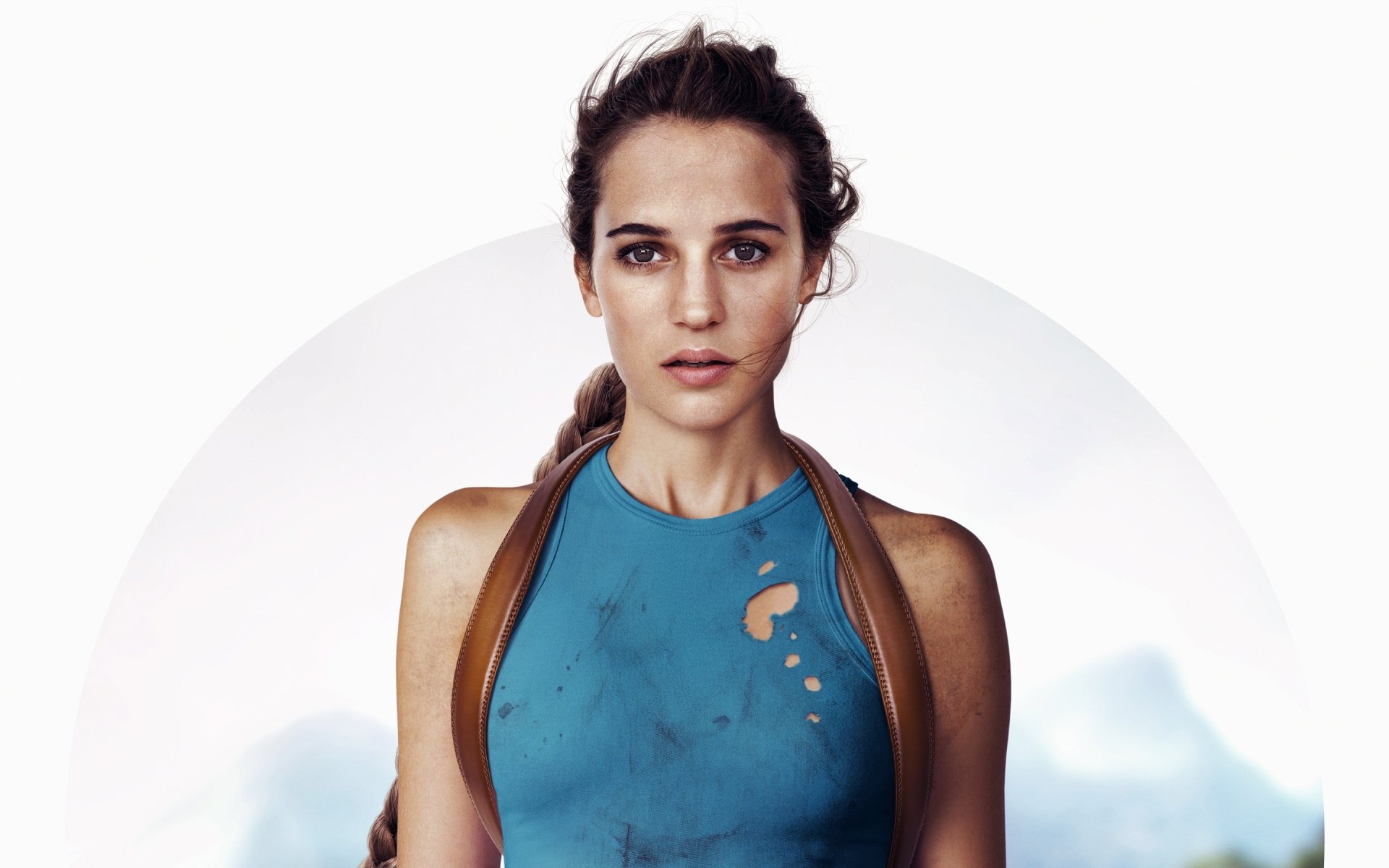 Download Brown Eyes Brunette Lara Croft Alicia Vikander Movie Tomb Raider (2018)  HD Wallpaper