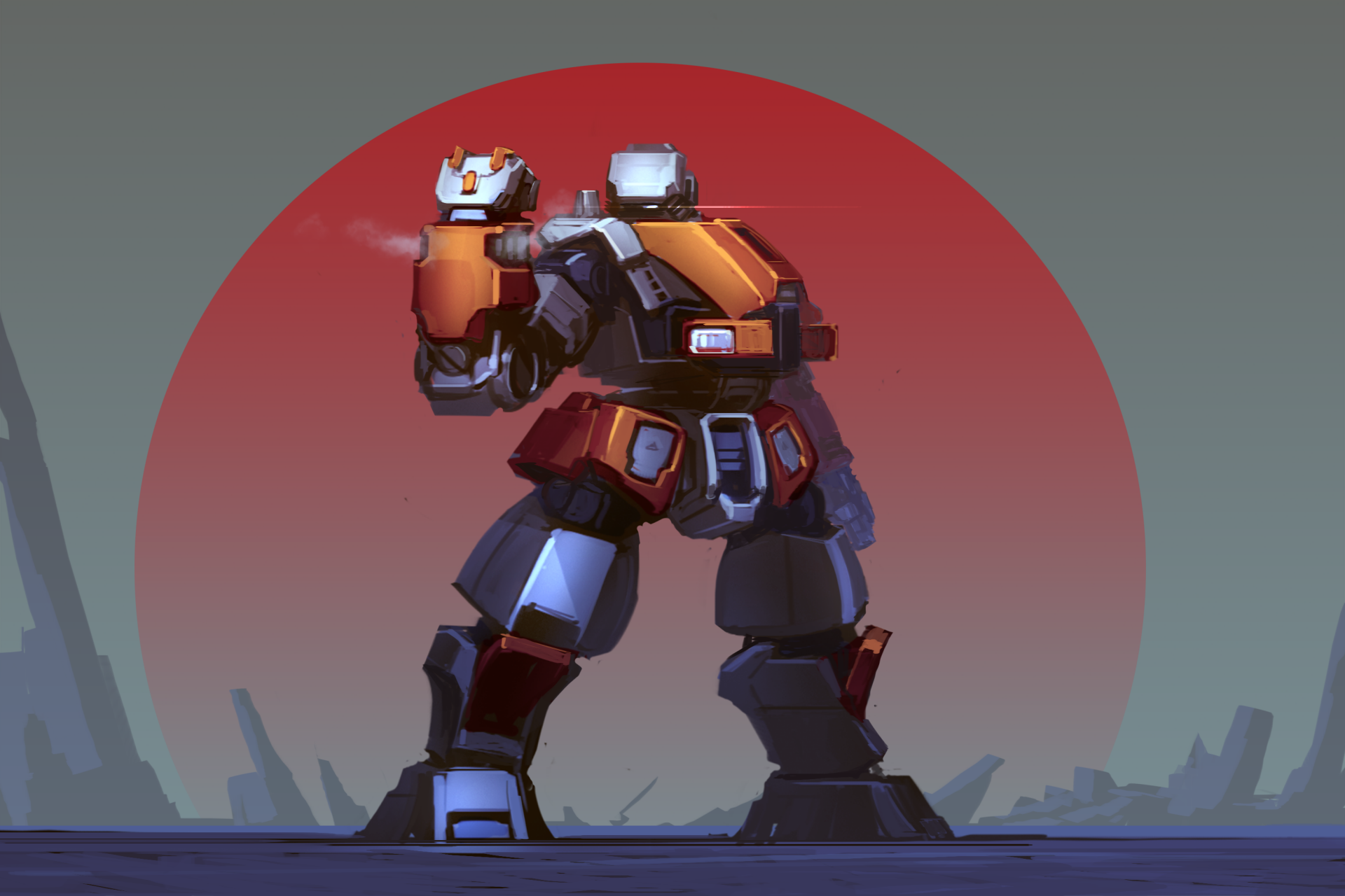 Download Giant Sci Fi Robot HD Wallpaper by ksenolog | 3000x2000 ...