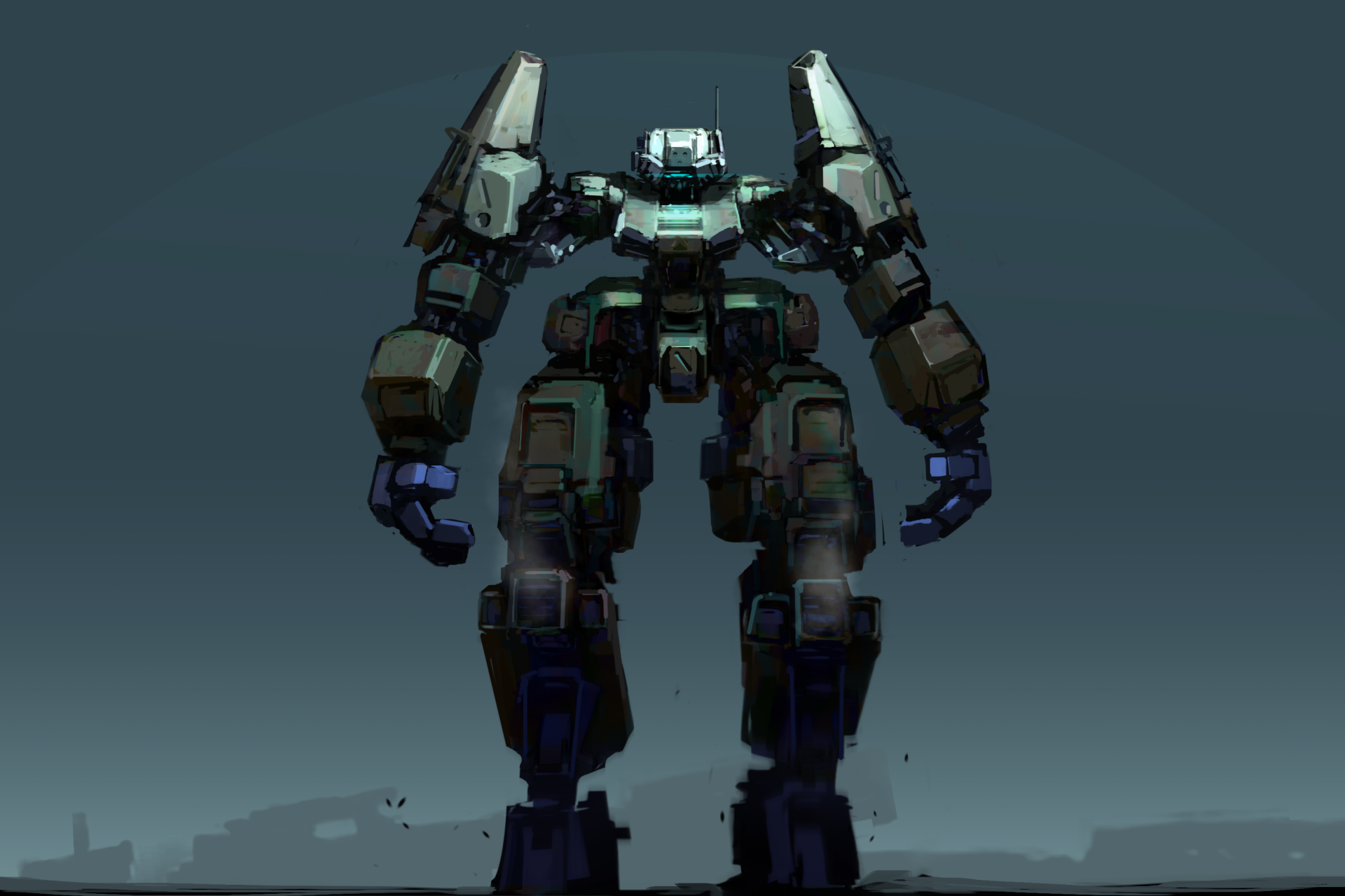 Download Giant Sci Fi Robot HD Wallpaper by ksenolog | 3000x2000 ...
