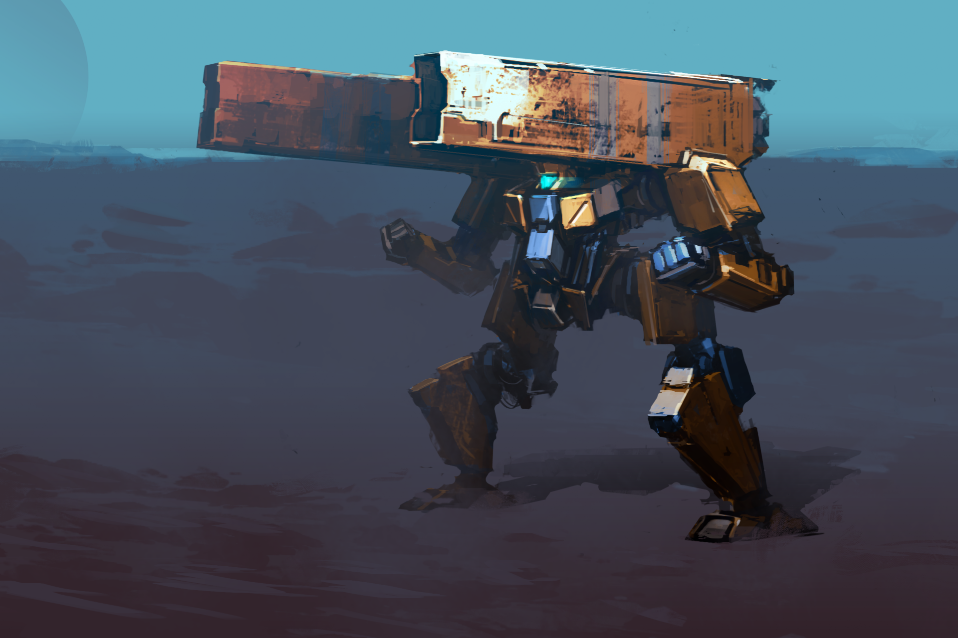 Download Weapon Giant Sci Fi Robot HD Wallpaper by ksenolog | 3000x2000 ...