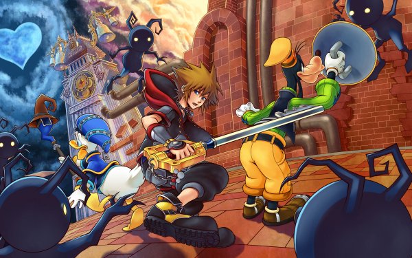 Video Game Kingdom Hearts III Kingdom Hearts Sora Donald Duck Goofy Heartless Keyblade HD Wallpaper | Background Image