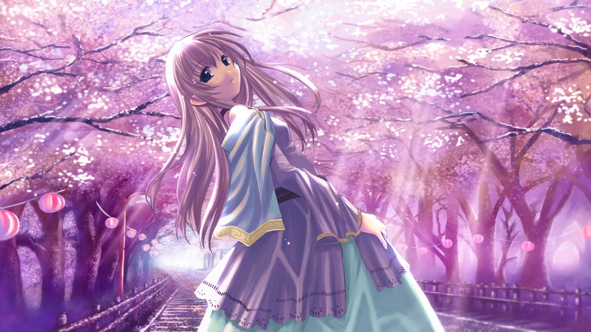 Spring Blossom Anime Girl HD Wallpaper