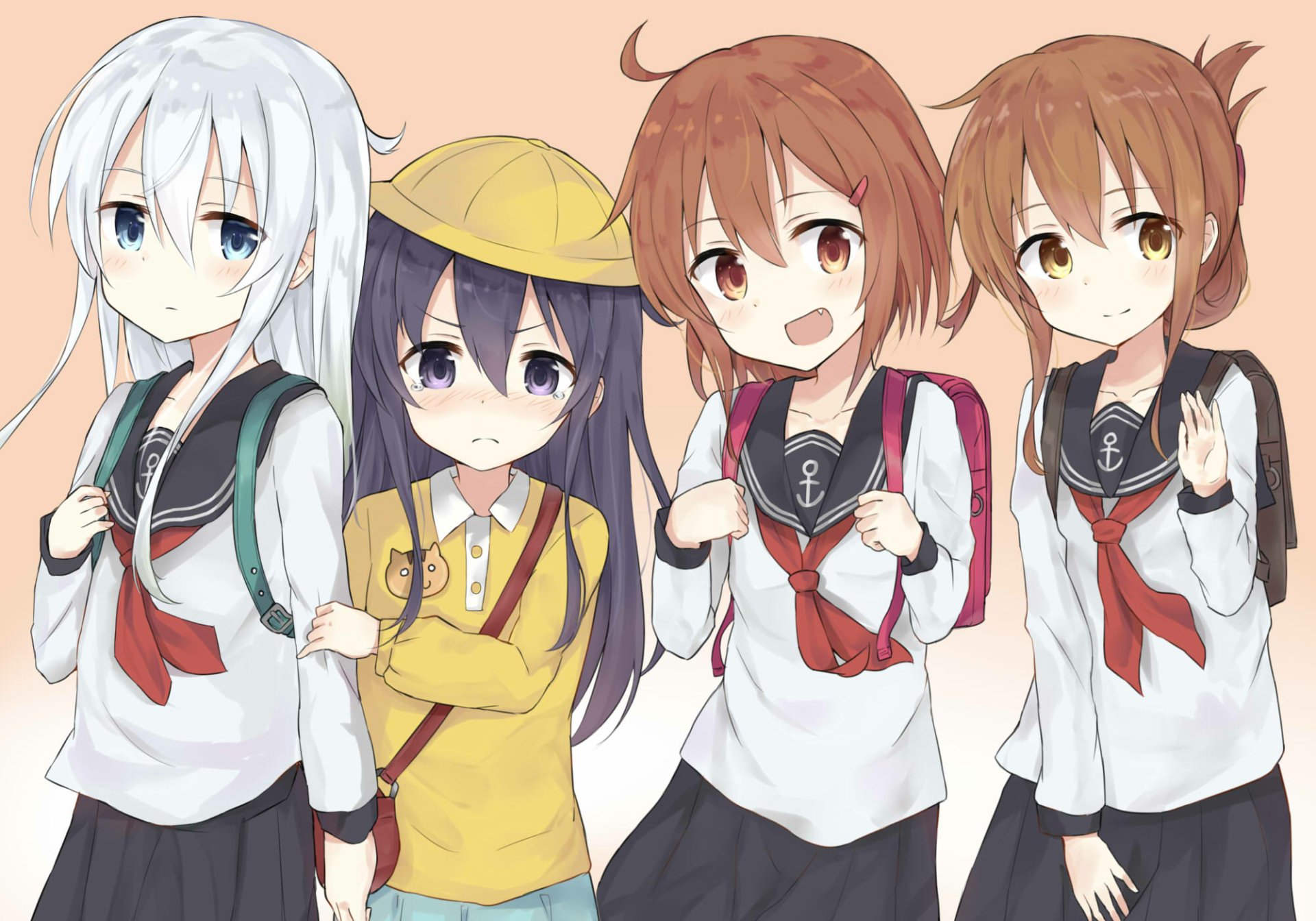 Download Ikazuchi (Kancolle) Inazuma (Kancolle) Akatsuki (KanColle) Hibiki (Kancolle) Anime Kantai Collection HD Wallpaper by 谷津製作所