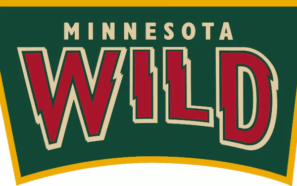 Minnesota Wild sports logo on a green and gold HD PC desktop wallpaper background.