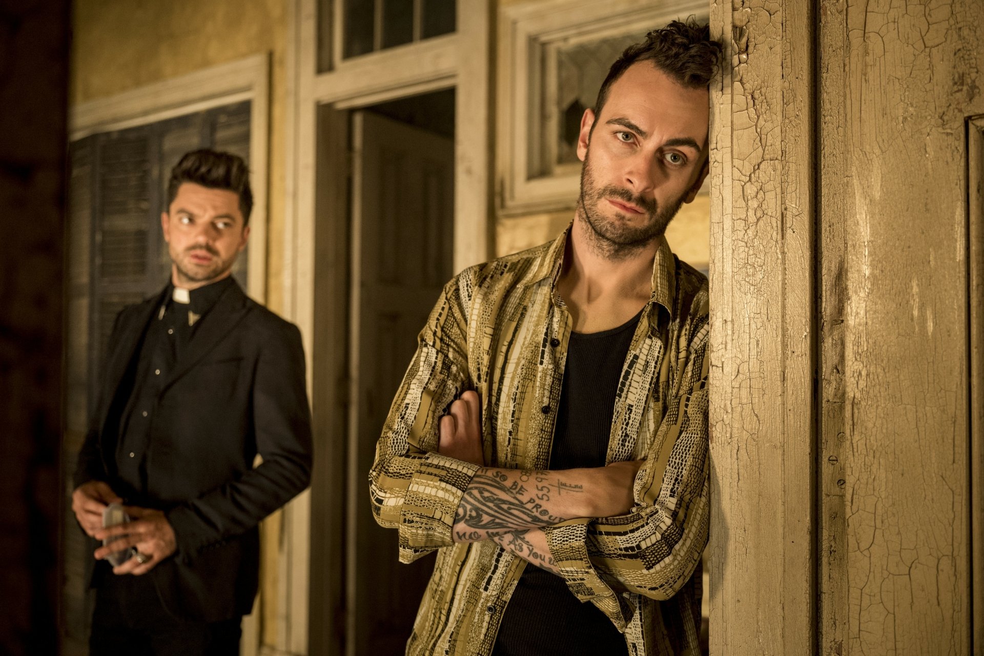 Download Cassidy (Preacher) Joseph Gilgun Jesse Custer Dominic Cooper TV Show Preacher 4k Ultra HD Wallpaper