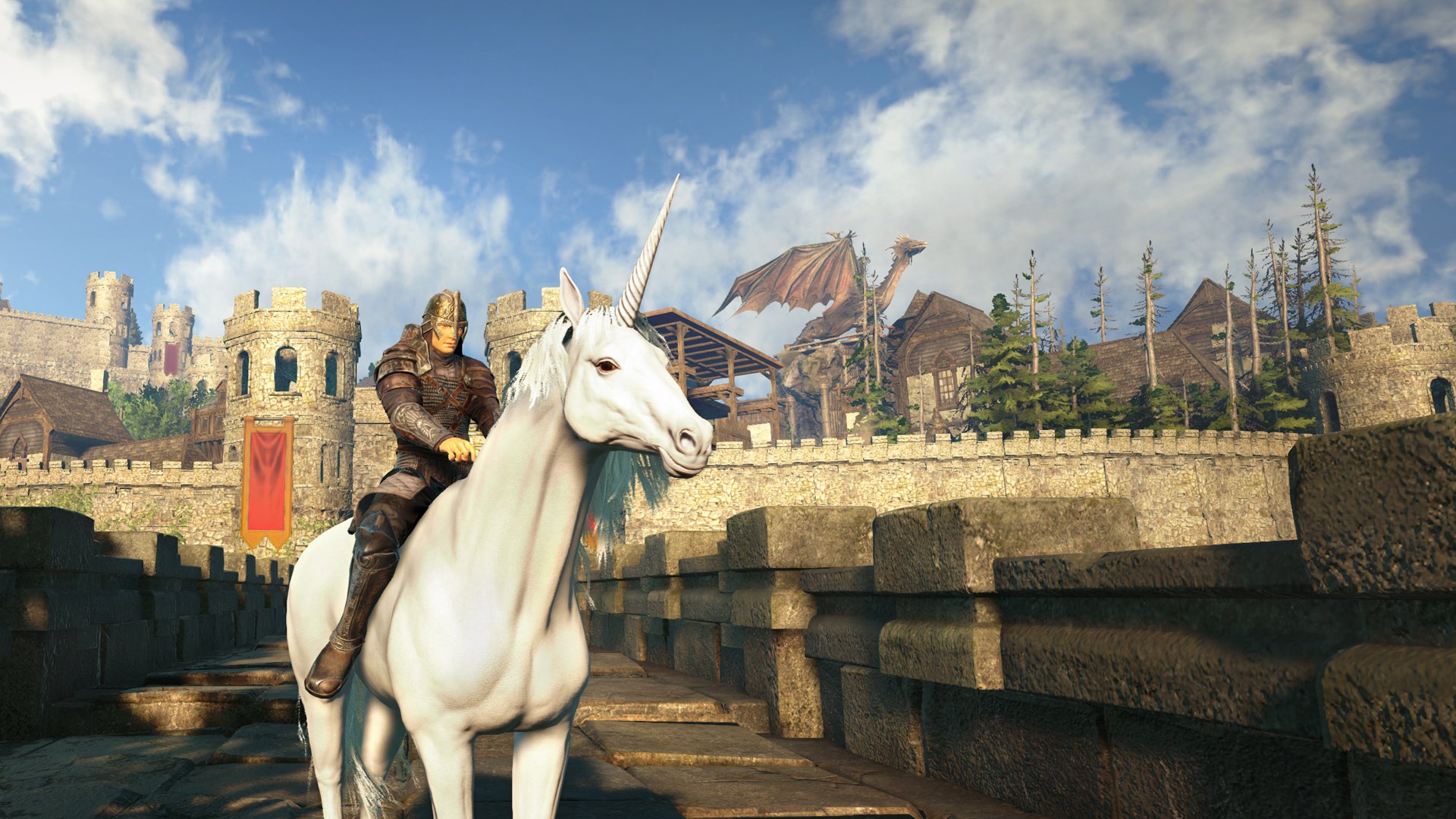 Download Unicorn Video Game Dark And Light HD Wallpaper