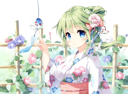 Sanae Kochiya Anime Touhou HD Desktop Wallpaper | Background Image