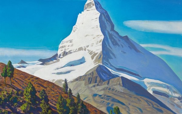 Artistic Mountain Painting Nature Peak HD Wallpaper | Background Image