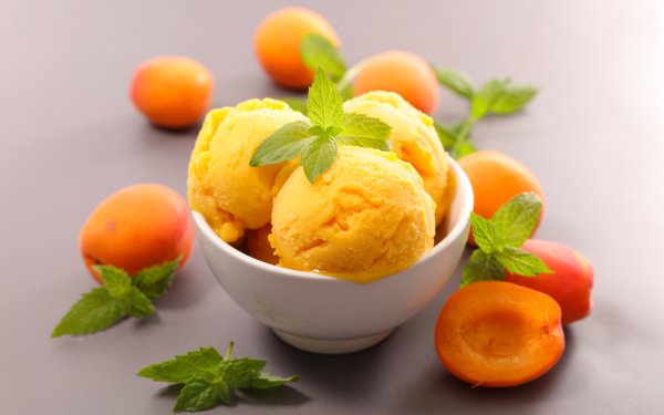 Food Ice Cream Sweets Fruit Apricot HD Wallpaper | Background Image