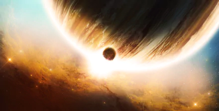 eclipse Sci Fi planet HD Desktop Wallpaper | Background Image
