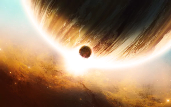 eclipse Sci Fi planet HD Desktop Wallpaper | Background Image