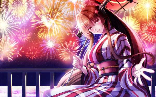 Yamato (Kancolle) Anime Kantai Collection HD Desktop Wallpaper | Background Image