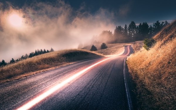 Man Made Road Fog Time-Lapse HD Wallpaper | Background Image