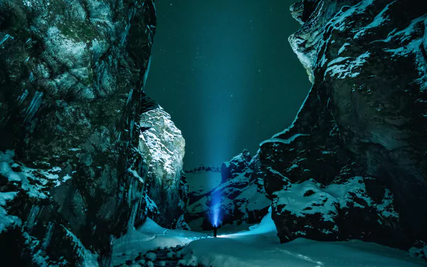  Nighttime on Winter Mountain