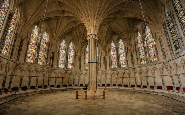  Inside Lincoln Cathedral in England by Michael Beckwith