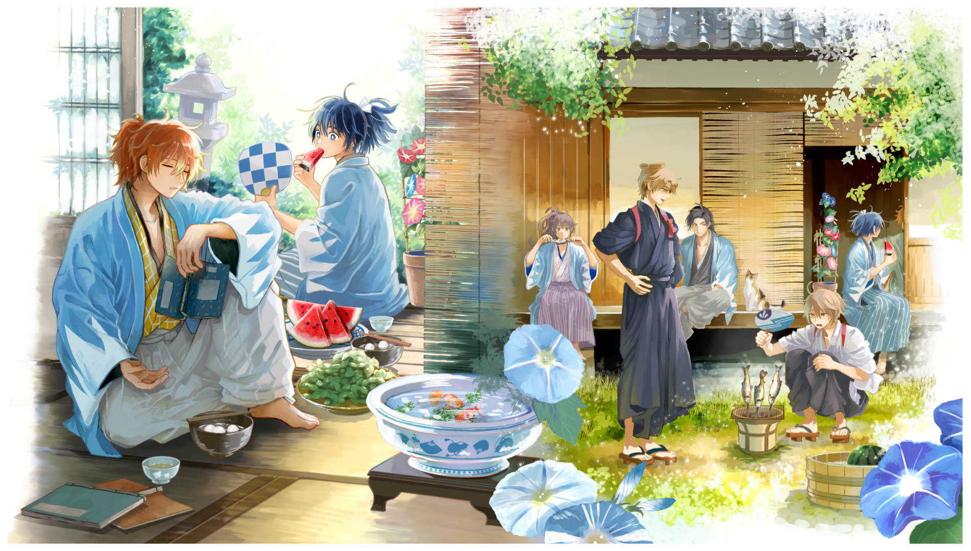 Download Souji Okita Anime Hakuouki Shinsengumi Kitan Wallpaper