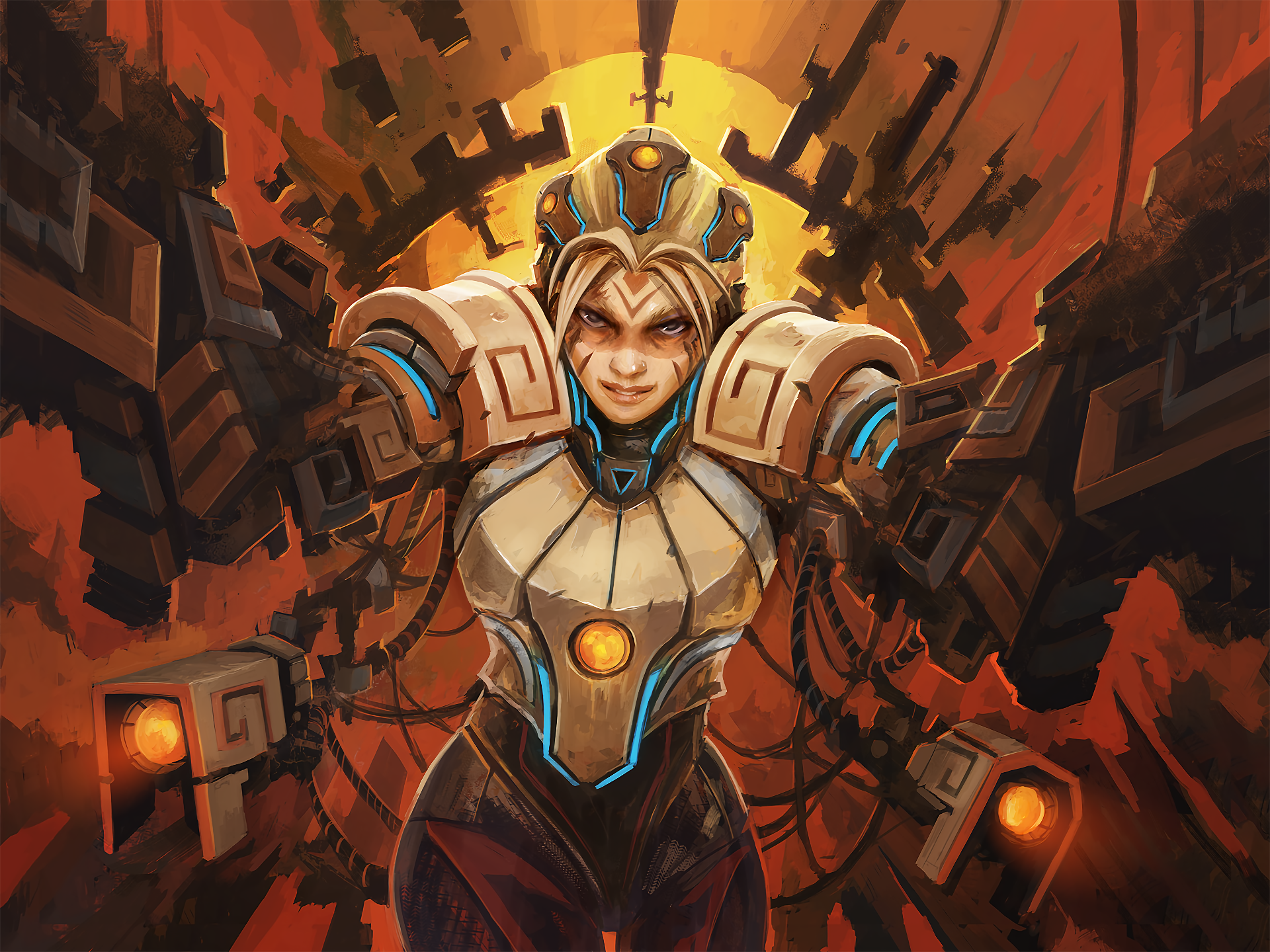 Download Weapon Armor Woman Warrior Sci Fi HD Wallpaper by Alexandre Chaudret