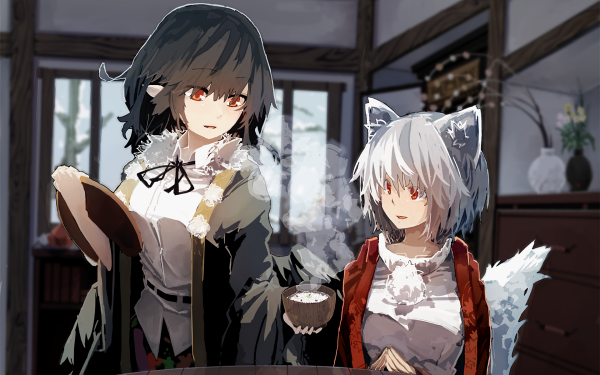 Anime Touhou Aya Shameimaru Momiji Inubashiri HD Wallpaper | Background Image