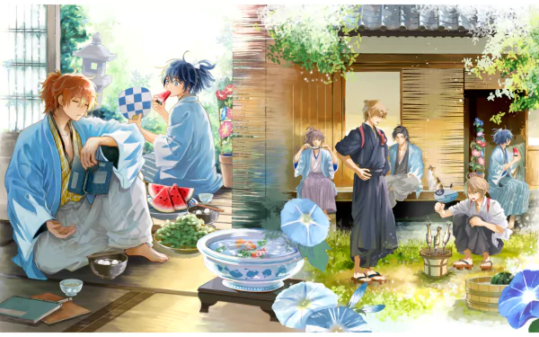 Souji Okita Anime Hakuouki Shinsengumi Kitan HD Desktop Wallpaper | Background Image