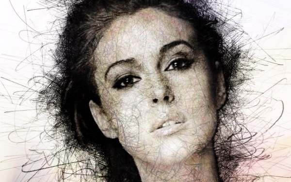 Celebrity Monica Bellucci Face Actress Italian Drawing HD Wallpaper | Background Image