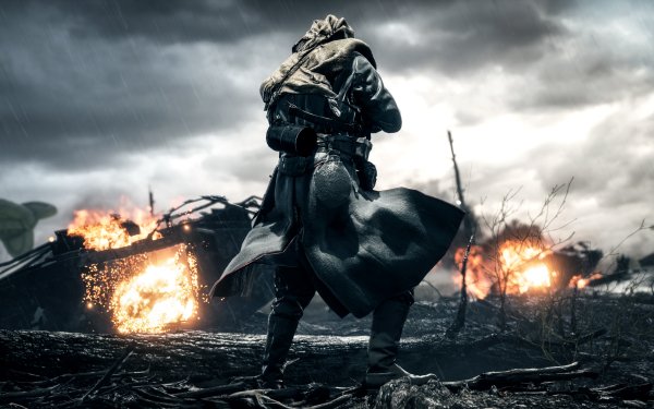 Video Game Battlefield 1 Battlefield Soldier Rain Warzone Explosion HD Wallpaper | Background Image
