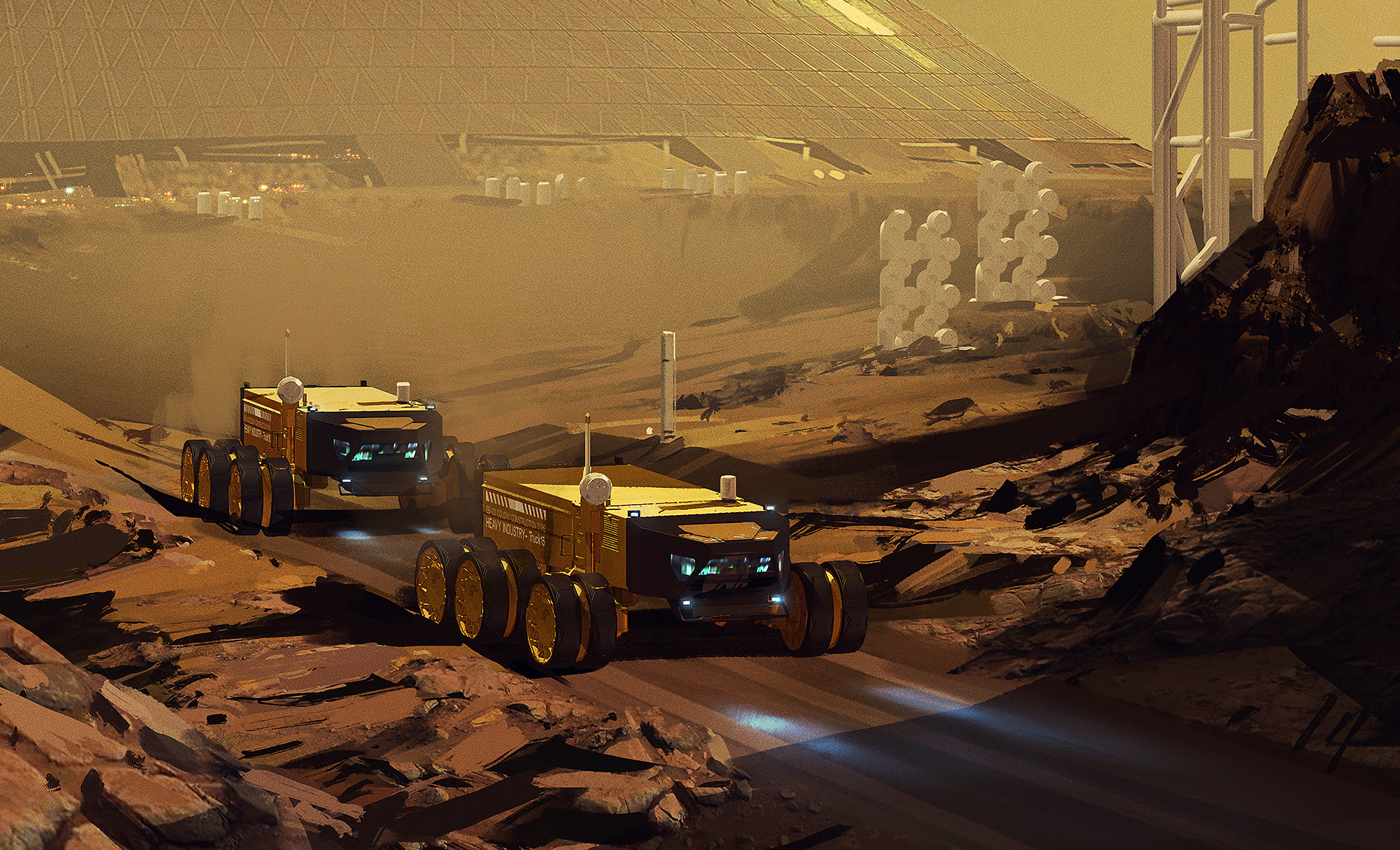 Download Desert Futuristic Sci Fi Vehicle HD Wallpaper by Brennan ...