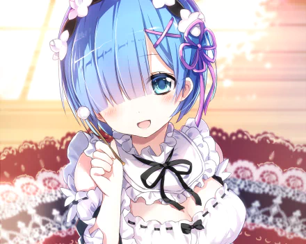 Rem (Re:ZERO) Anime Re:Zero - Starting Life in Another World HD Desktop Wallpaper | Background Image