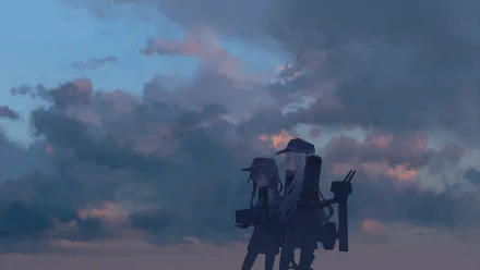 Akatsuki (KanColle) Hibiki (Kancolle) Anime Kantai Collection HD Desktop Wallpaper | Background Image