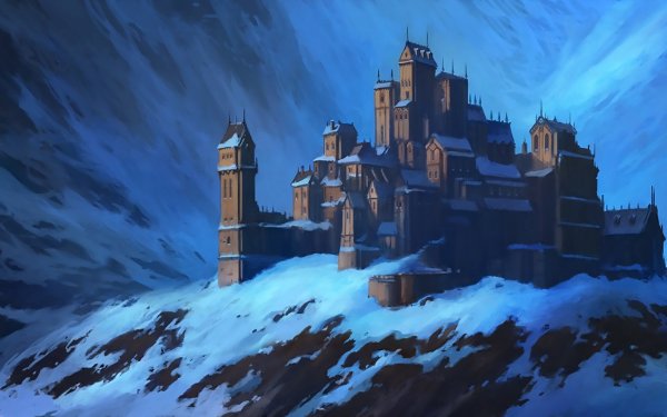 Fantasy Castle Castles Building Snow HD Wallpaper | Background Image