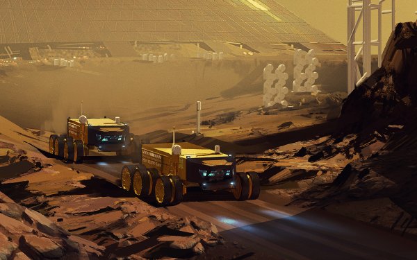 Sci Fi Vehicle Futuristic Desert HD Wallpaper | Background Image