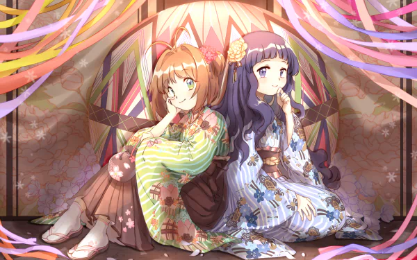 Sakura Kinomoto Tomoyo Daidouji Anime Cardcaptor Sakura HD Desktop Wallpaper | Background Image