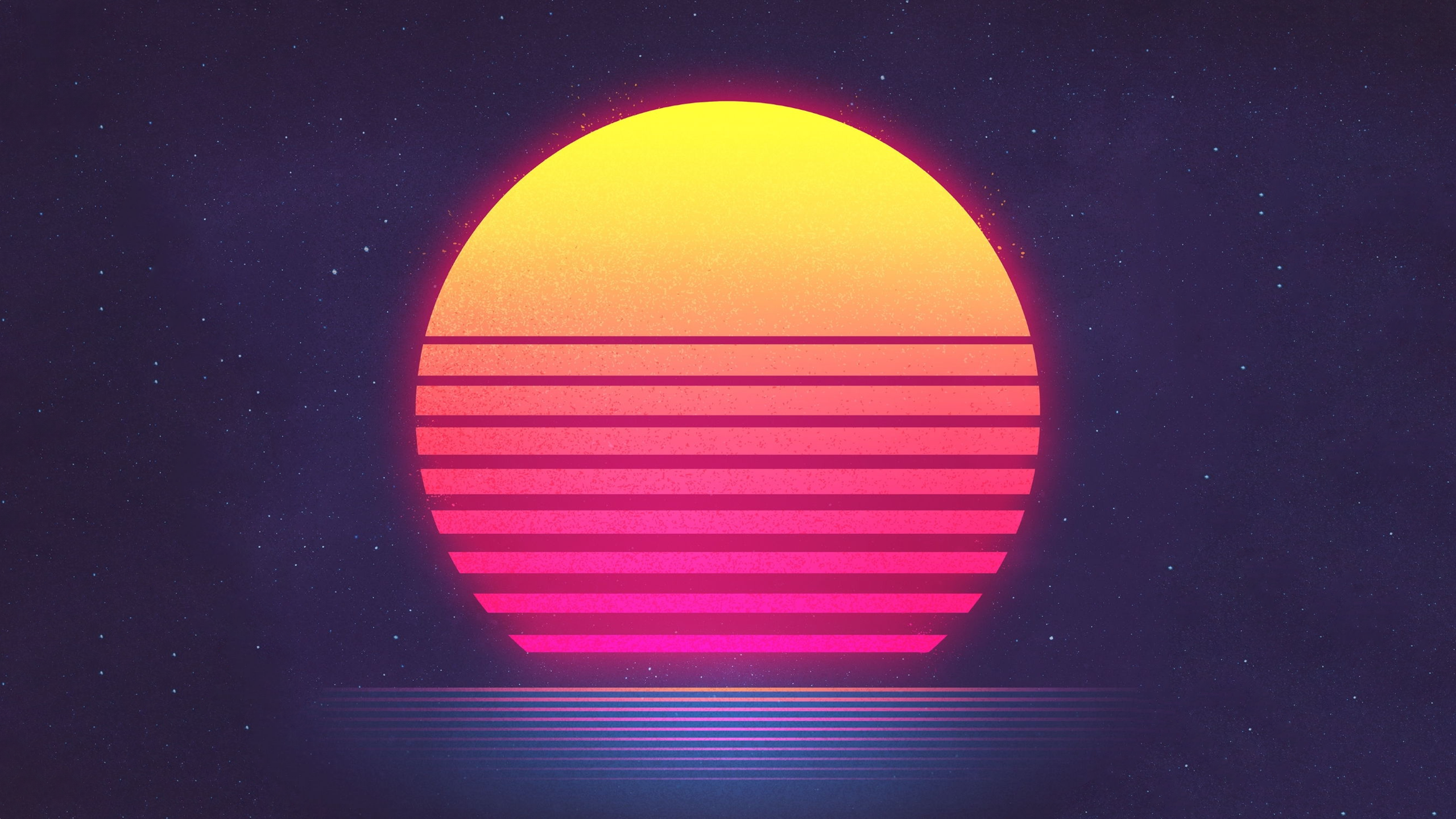 SYNTHWAVE SUNSET AI ART WALLPAPER 4K FOR PC