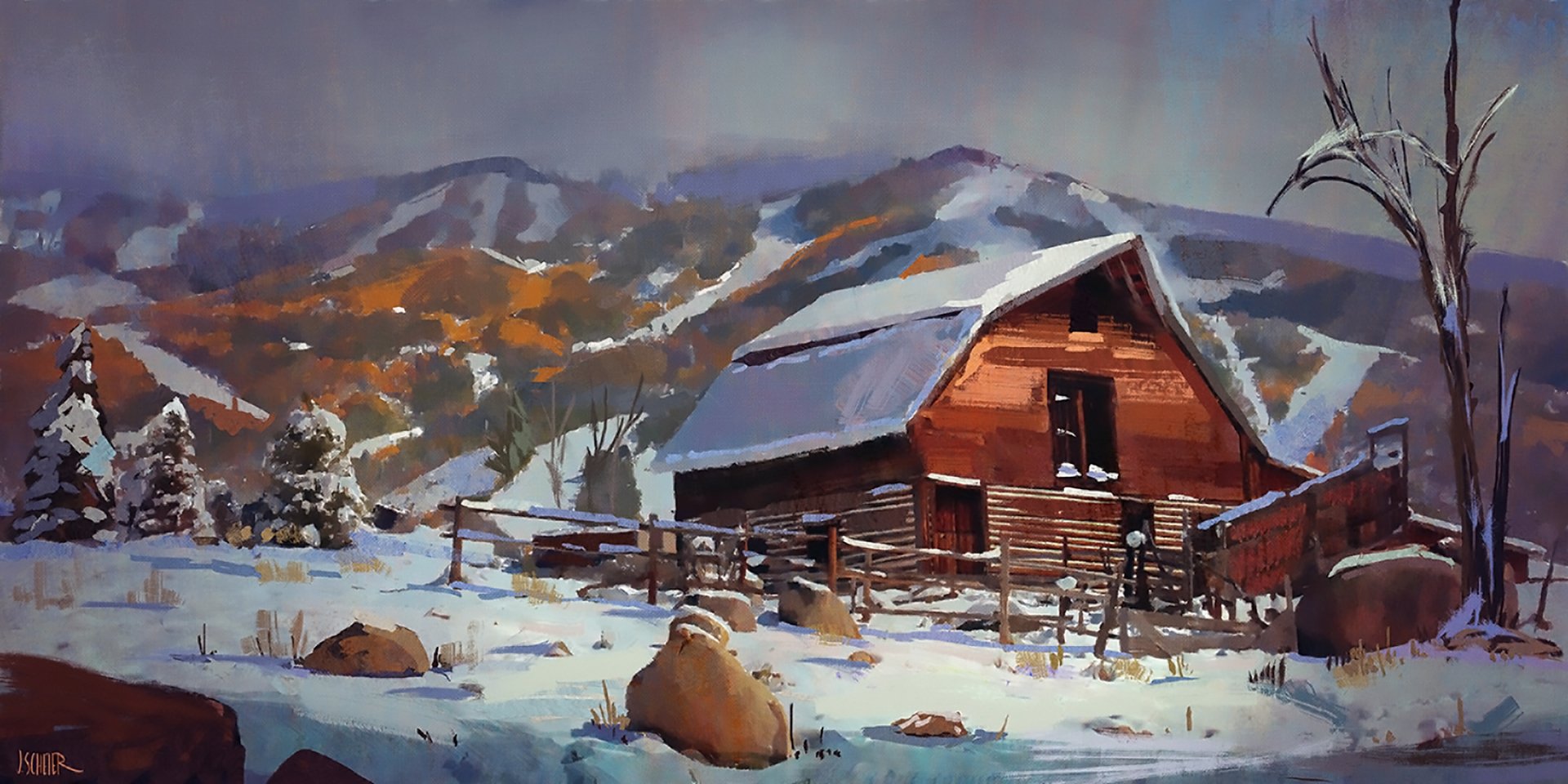 Download Cold Snow Building Artistic House HD Wallpaper by Jason Scheier
