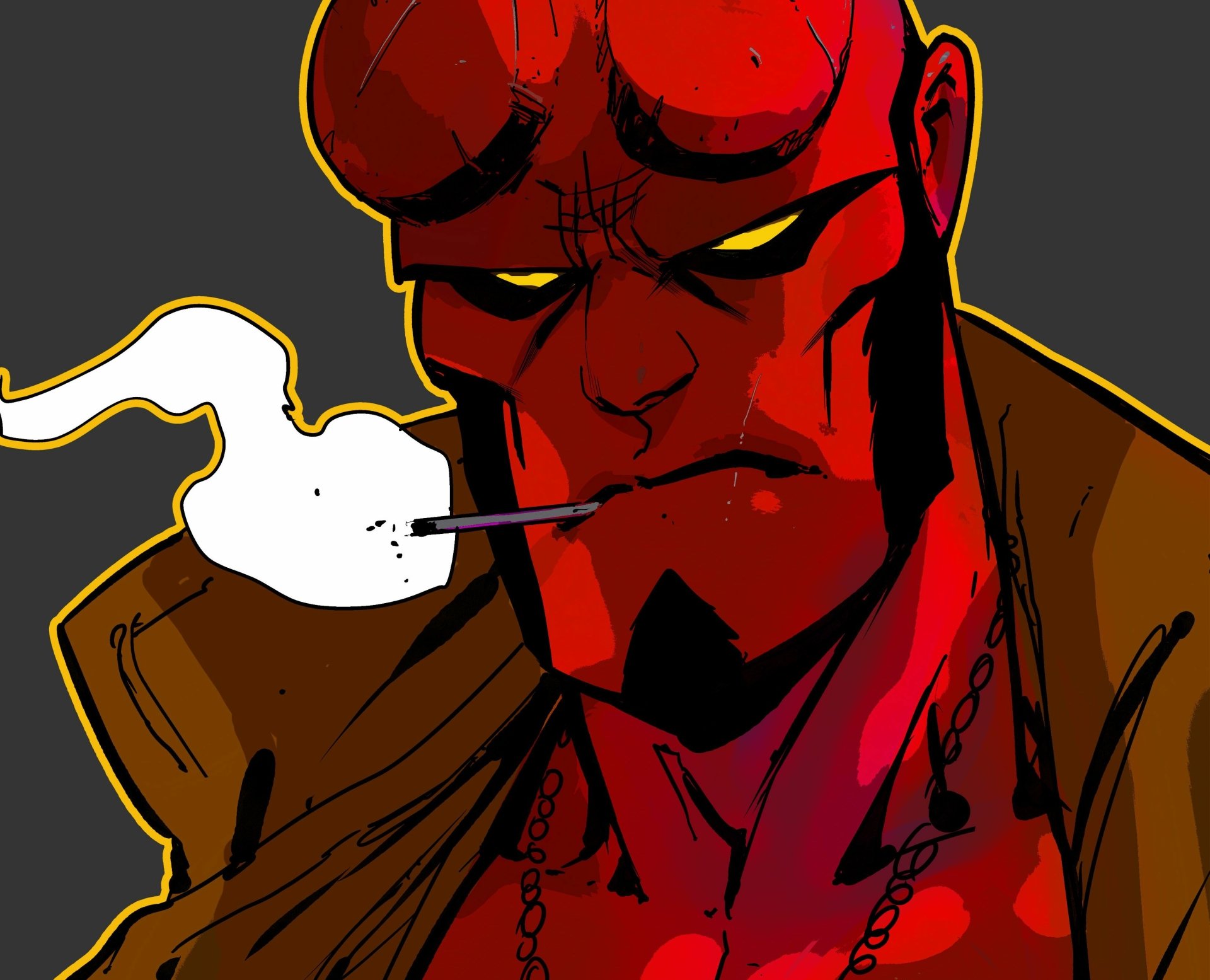 Download Comic Hellboy HD Wallpaper