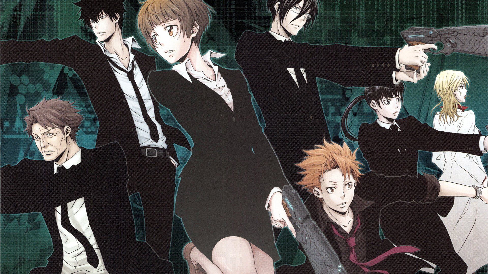 Psycho Pass Main Members 高清壁纸 桌面背景 19x1080 Wallpaper Abyss