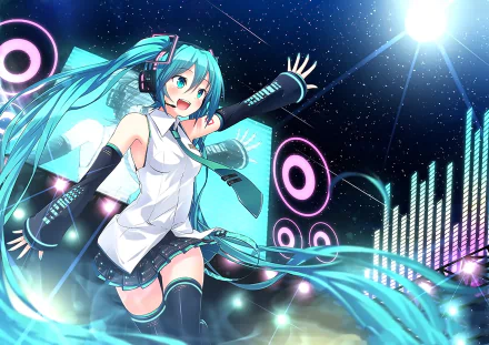 Hatsune Miku Anime Vocaloid HD Desktop Wallpaper | Background Image