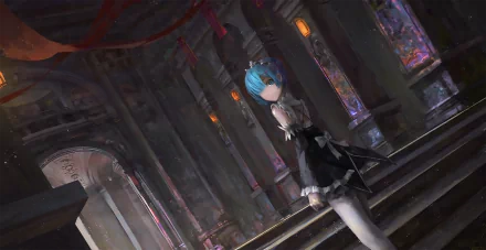 Rem (Re:ZERO) Anime Re:Zero - Starting Life in Another World HD Desktop Wallpaper | Background Image