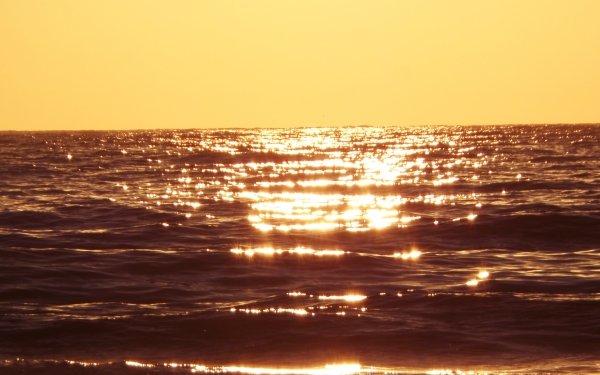 Earth Ocean Sea Sunset Yellow orange HD Wallpaper | Background Image