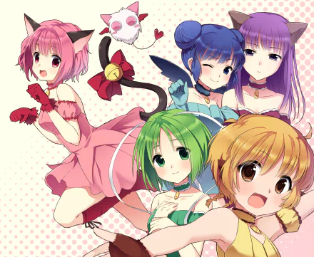 Mew Zakuro Mew Pudding Mew Lettuce Mew Mint Mew Ichigo Anime Tokyo Mew Mew HD Desktop Wallpaper | Background Image