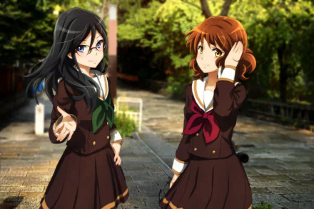 Asuka Tanaka Kumiko Oumae Anime Sound! Euphonium HD Desktop Wallpaper | Background Image