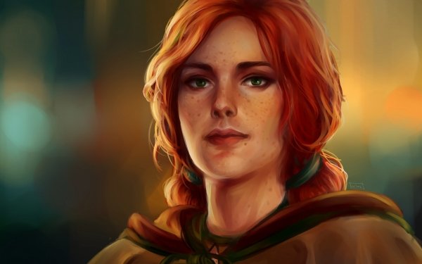 Video Game The Witcher 3: Wild Hunt The Witcher Triss Merigold Redhead Green Eyes Face HD Wallpaper | Background Image